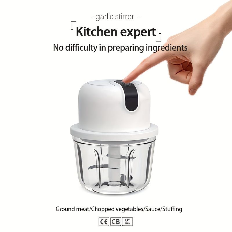 Electric Garlic Chopper Compact Vegetable 350ml