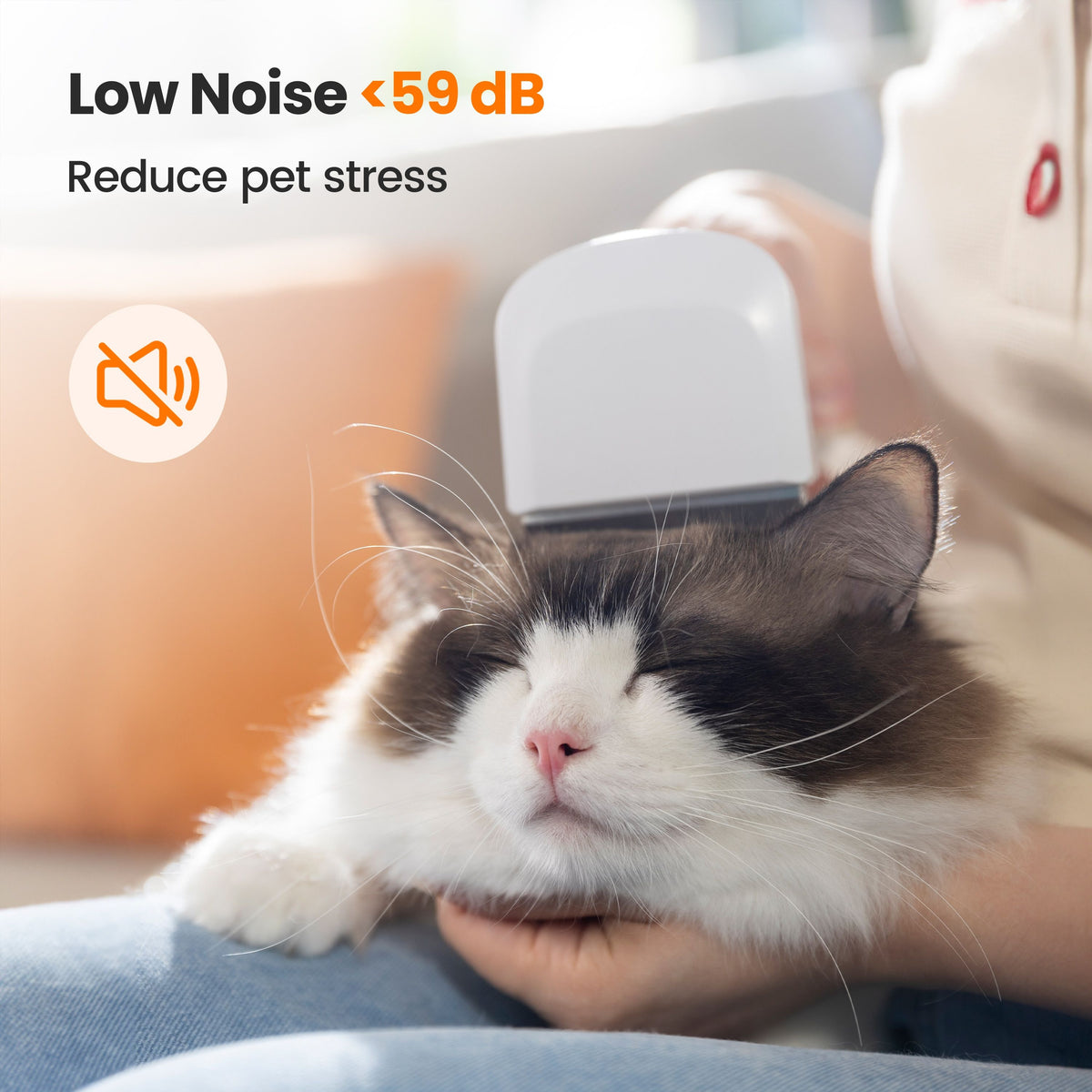 oneisall White Pet Grooming Vacuum Kit LM2