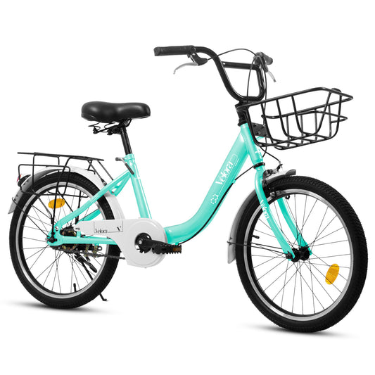 20-Inch Green Kids' City Bicycle – Single Speed & Coaster Brake