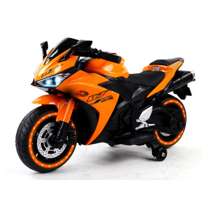 Kids Motorcycle 12V Motorcycle For Kids 3 4 5 6 Years Boys Girls 12v7ah Kids Motorcycle Ride On Toy With Training Wheels Manual Throttle  Drive By Hand Lighting Wheels