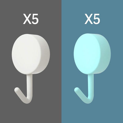 10-Piece Self-Adhesive Wall Hooks for Home Organization