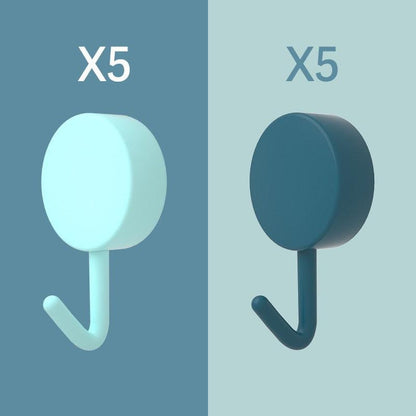 10-Piece Self-Adhesive Wall Hooks for Home Organization