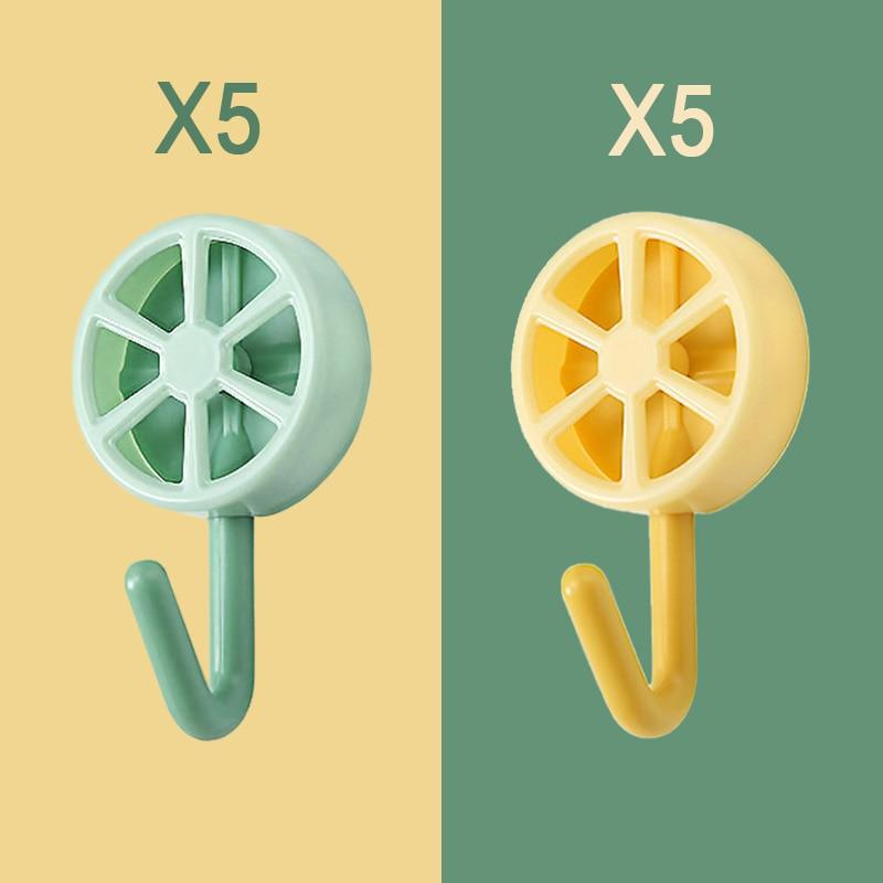 10-Piece Self-Adhesive Wall Hooks for Home Organization