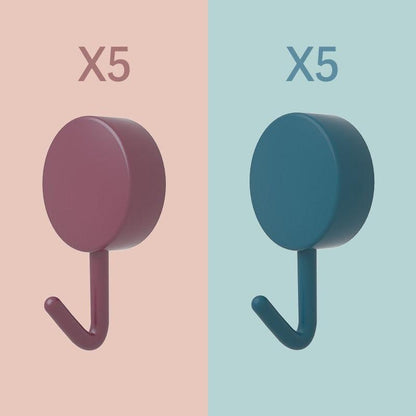 10-Piece Self-Adhesive Wall Hooks for Home Organization