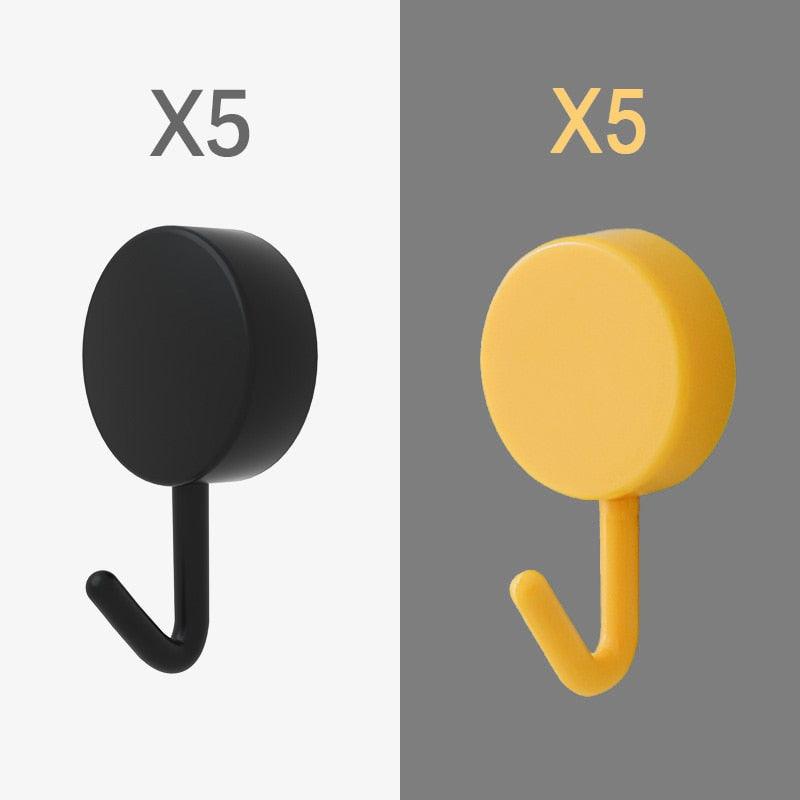 10-Piece Self-Adhesive Wall Hooks for Home Organization
