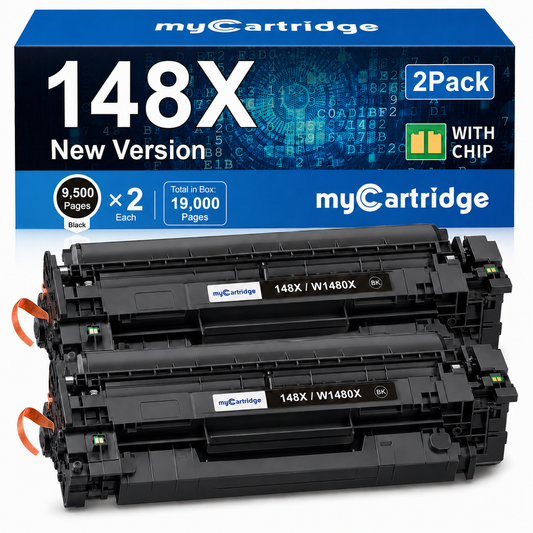 myCartridge HP 148X Toner With Chip 2-Pack (Black) | Laser Pro 4001dw 4001dn 4001n 4001dwe 4001ne MFP 4101fdw 4101fdn 4101fdne 4101fdwe |