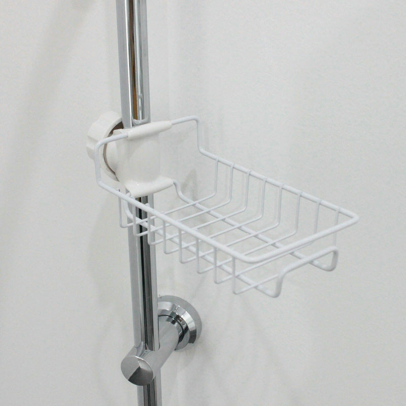 Adjustable Sink Faucet Organizer with Drain Rack