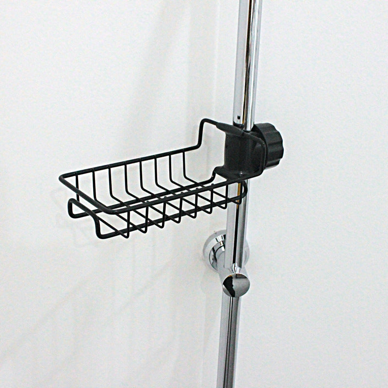 Adjustable Sink Faucet Organizer with Drain Rack