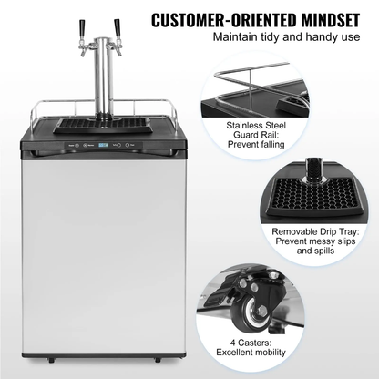 Kegerator With Dual Draft Dispensers US