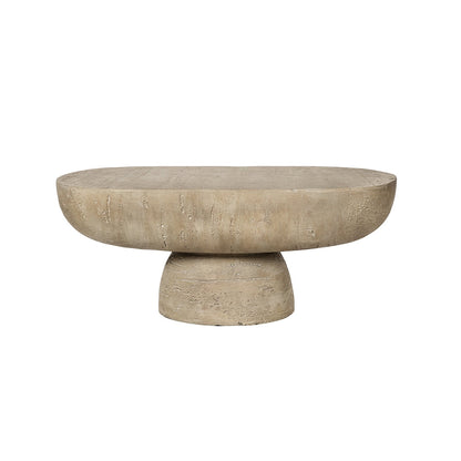 36x Oval Coffee Table, Cream Magnesium Oxide