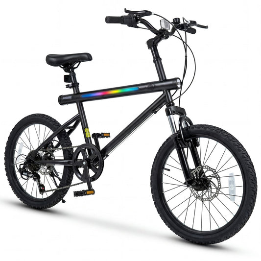 20 Inch Commuter Bicycle LED-lit with 6-Speed Shimano Twist Shifting and Stereo Speakers