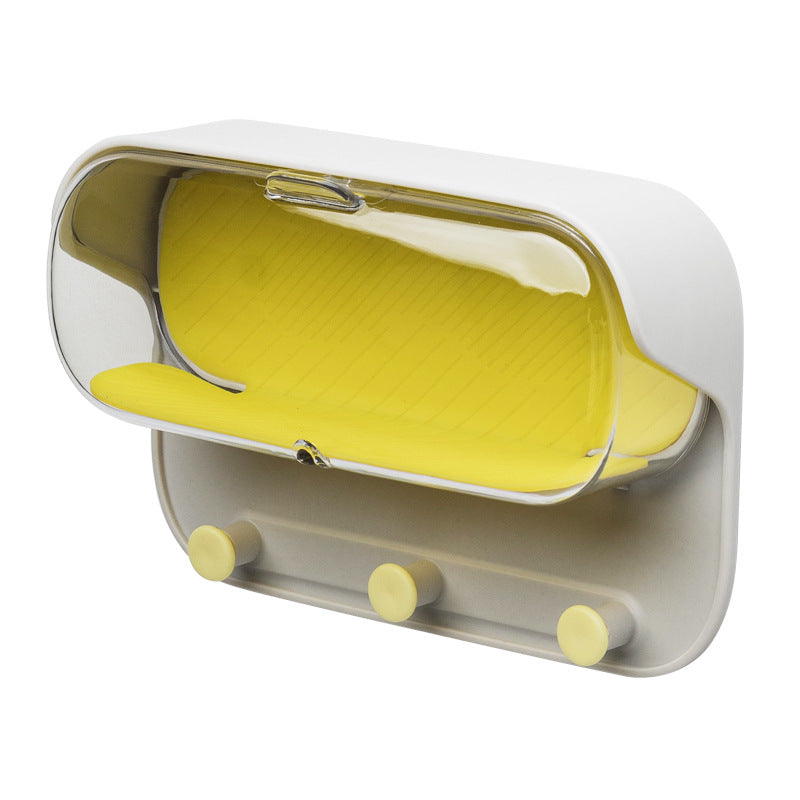 Wall-Mounted Bathroom Storage Box with Protective Lid