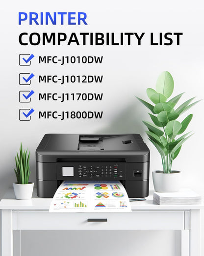 myCartridge Compatible Brother LC401XL Ink Cartridge 4-Pack (Black, Cyan, Yellow, Magenta) | MFC-J1010DW MFC-J1170DW MFC-J1012DW MFC-J1800DW | 560 Pages High Yield