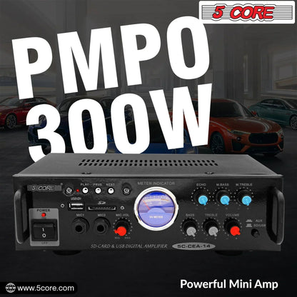 5Core Dual Channel Amplifier Car Audio System 300W Audio Reciver Car