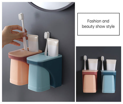 Magnetic Toothbrush and Cup Holder for Bathroom