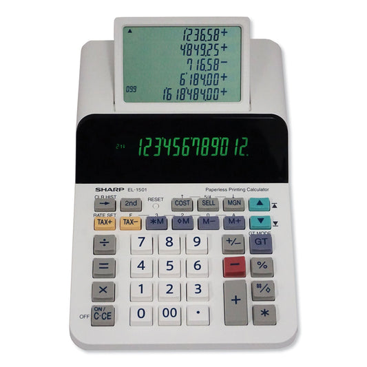 Sharp EL-1501 Paperless Printing Calculator