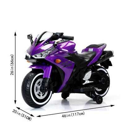 Kids Motorcycle 12V Motorcycle For Kids 3 4 5 6 Years Boys Girls 12v7ah Kids Motorcycle Ride On Toy With Training Wheels Manual Throttle  Drive By Hand Lighting Wheels