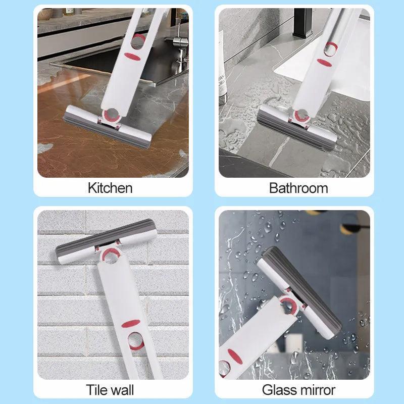 Compact Handheld Sponge Mini Mop with Squeeze Handle Options
