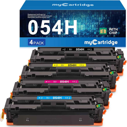 myCartridge Compatible Canon 054H Toner Cartridge 4-Pack (Black, Cyan, Yellow, Magenta) | MF641Cw MF642Cdw MF643Cdw MF644Cdw MF645Cx LBP621Cw LBP622Cdw LBP623Cdw MF641Cw MF643Cdw MF645Cx LBP621Cw LBP623Cdw | 3100 Pages High Yield
