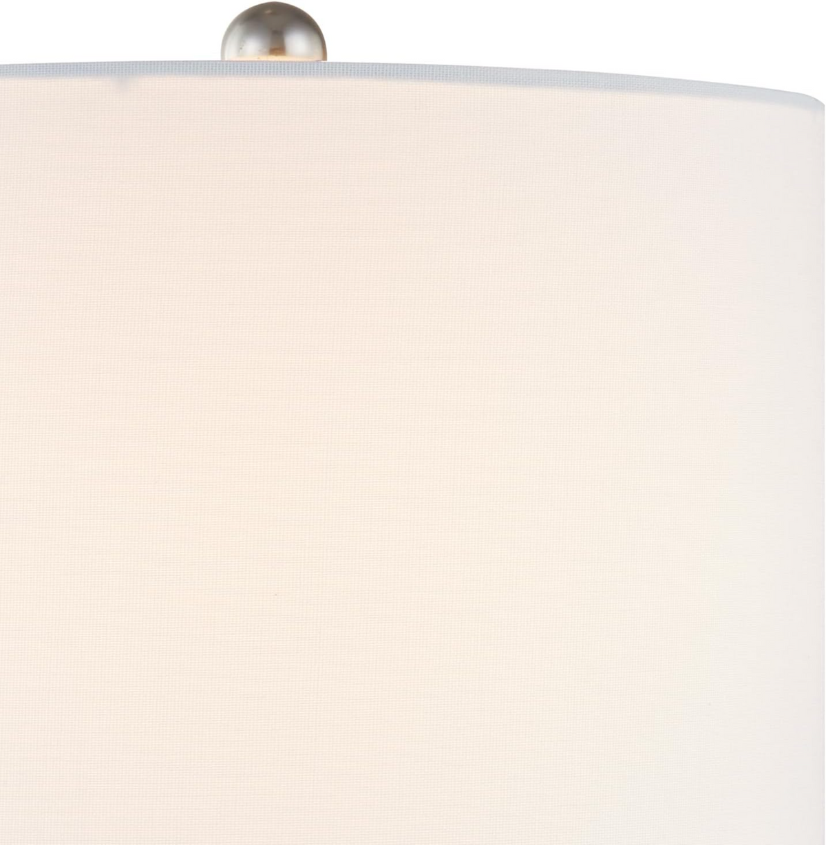 Modern Glass Table Lamps Set of 2, 23.25-Inch Nickel with Clear Bubble Glass, 3-Way Dimmable