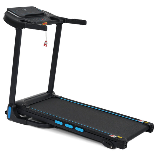 3.5Hp Hydraulic System Auto Foldable Treadmill With Incline, Heart Rate Sensors, Type C & USB Charge, Bluetooth Speaker - Black
