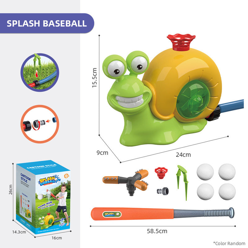 Cartoon snail sprinkler for boys and girls, summer garden lawn, water - spraying toys, fun pool party, backyard