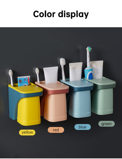 Magnetic Toothbrush and Cup Holder for Bathroom