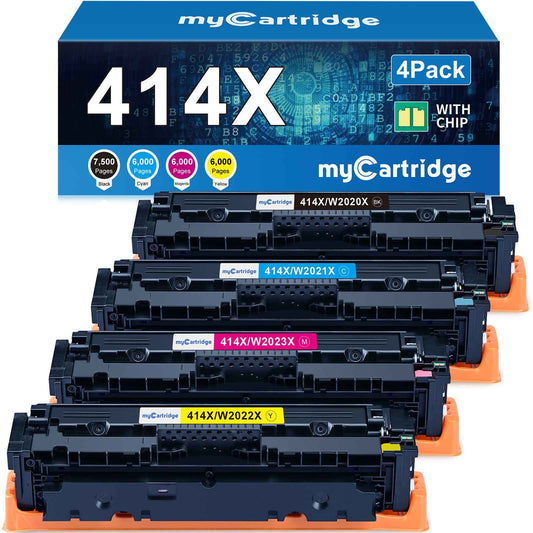 myCartridge HP Color LaserJet Pro MFP M479fdw Toner With Chip 4-Pack (Black, Cyan, Yellow, Magenta) | HP Color LaserJet Pro MFP M479fdw · High Yield Value ·Pre-Installed Smart Chips |