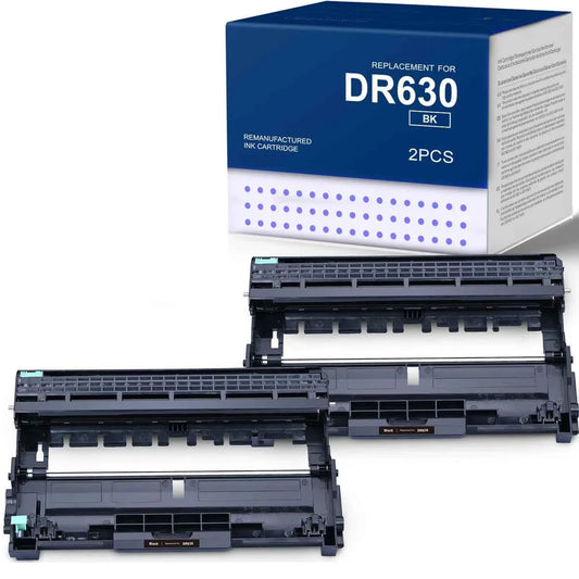 myCartridge Compatible Brother DR630 Drum Unit 2-Pack (Black) | HL-L2320D HL-L2380DW MFC-L2700DW MFC-L2740DW DCP-L2540DW | 12,000 Pages