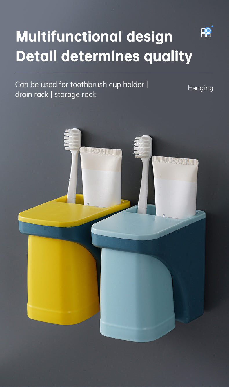 Magnetic Toothbrush and Cup Holder for Bathroom