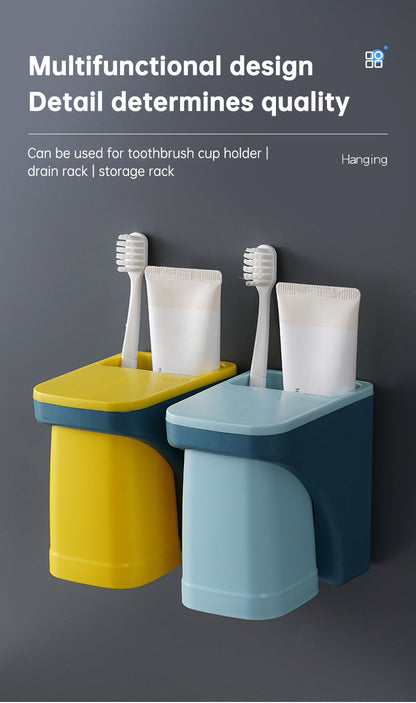 Magnetic Toothbrush and Cup Holder for Bathroom