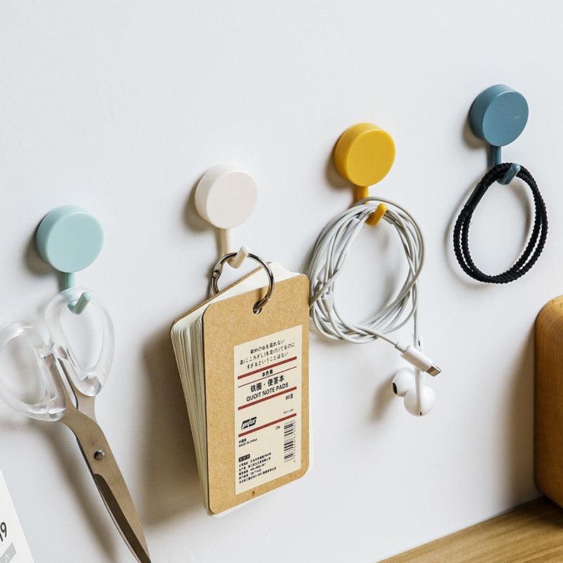 10-Piece Self-Adhesive Wall Hooks for Home Organization