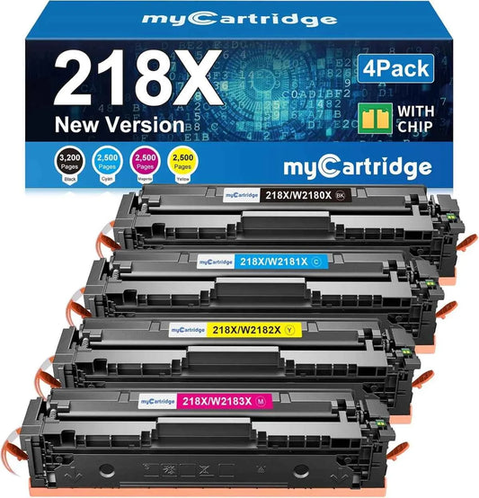 myCartridge HP Color LaserJet Pro MFP 3301sdw Toner With Chip 4-Pack (Black, Cyan, Yellow, Magenta) | HP Color LaserJet Pro MFP 3301sdw · High-Yield · Latest Chip Version |