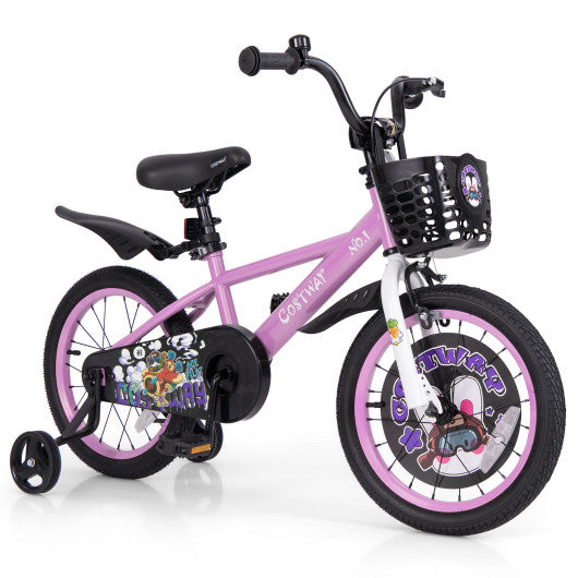 16-Inch Kids' Sport Bicycle with Training Wheels & Basket