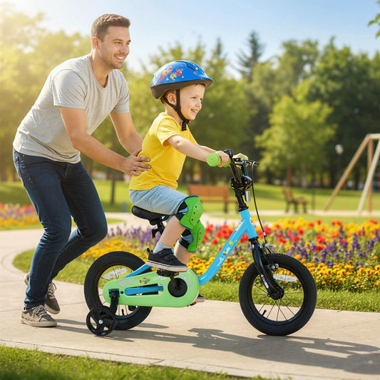 Blue Kids' Bicycle with Dual Brakes – 12/14/16-Inch