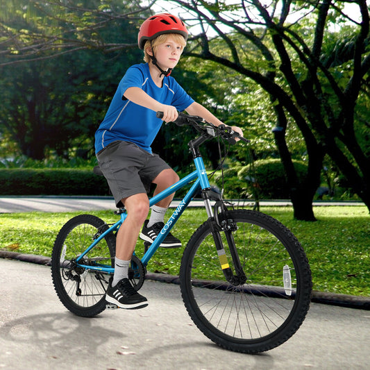 Blue Kids' & Youth Mountain Bicycle – 20/24-Inch, 6-Speed