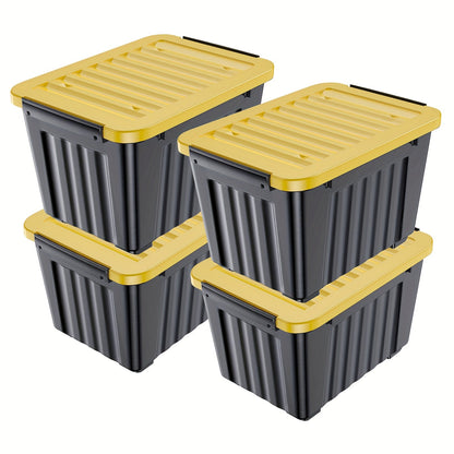 Stackable Storage Bins with Wheels and Lids – 72/97 Qt
