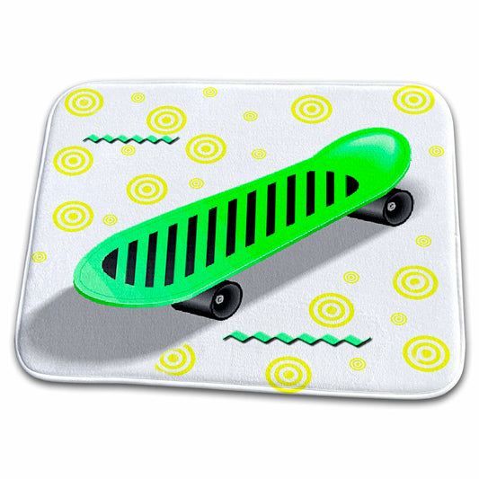 3dRose Kids Stuff - Skateboard - Dish Drying Mats (ddm-1304)