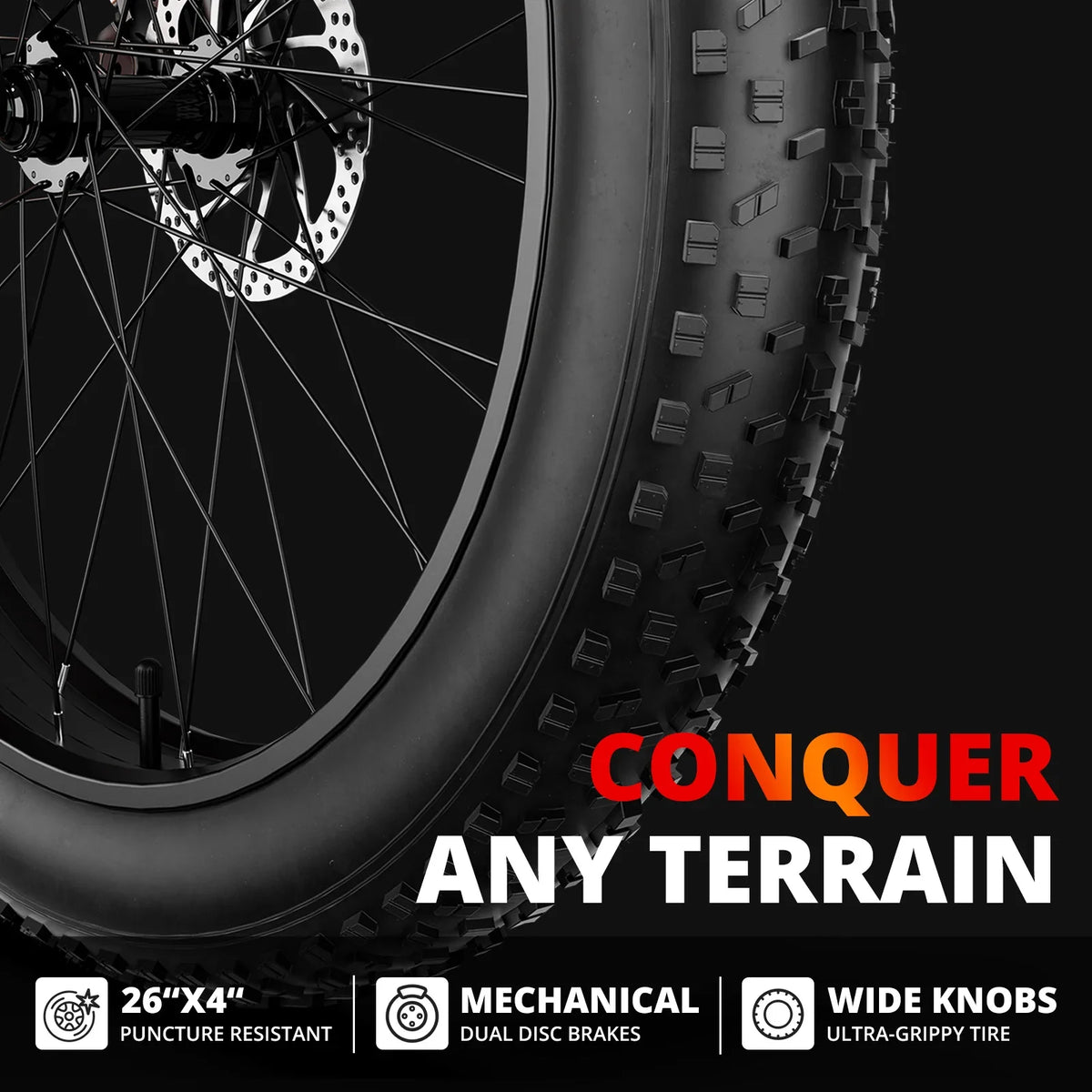 AMYET EB26 1000W 48V Fat Tire Electric Bike | GYZMOGENIX