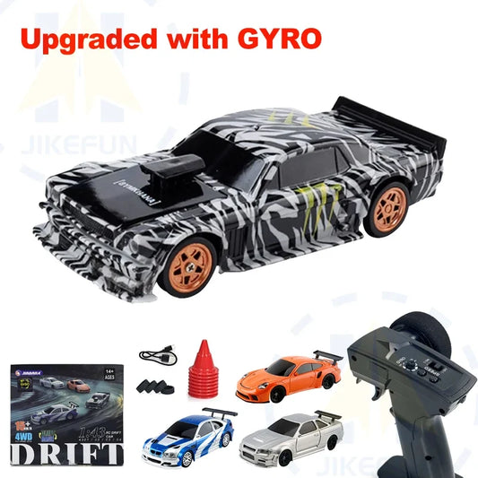 1:43 Scale 2.4GHz 4WD RC Drift Car with Gyro – Mini Racing Toy
