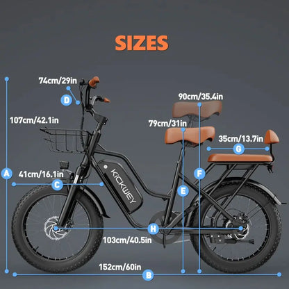 Kickwey LD20 1500W Peak 48V Electric Bike | GYZMOGENIX