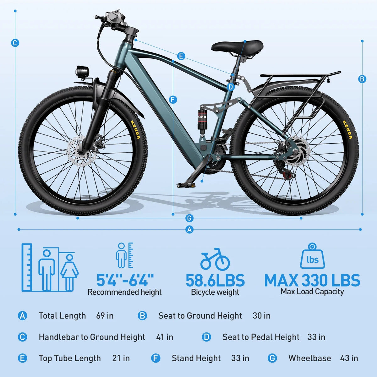 500W Peak 36V Electric Mountain Bike | GYZMOGENIX