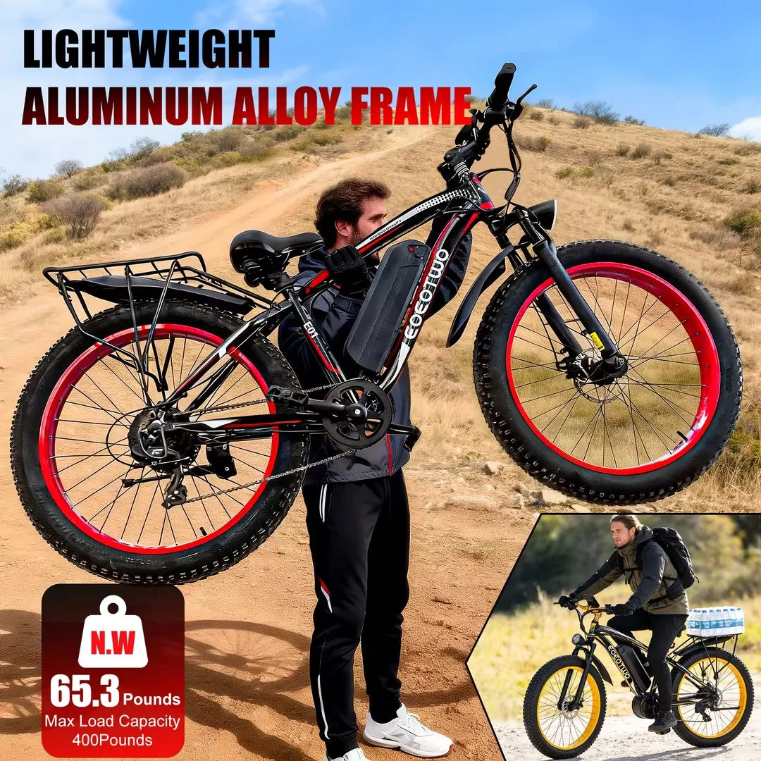 1500W Peak 48V Fat Tire Electric Bike | GYZMOGENIX