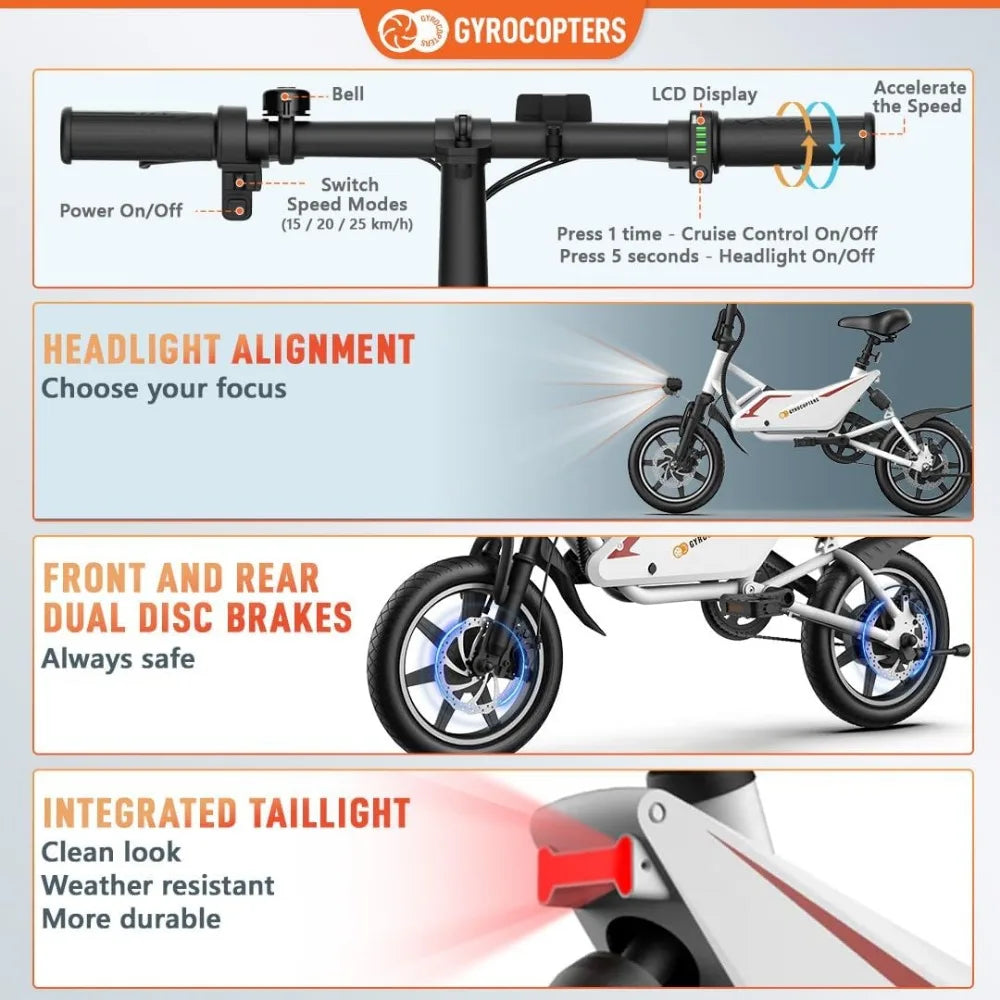 DUTRIEUX 350W 36V Folding Electric Bike | GYZMOGENIX