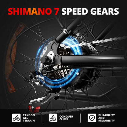 AMYET EB26 1000W 48V Fat Tire Electric Bike | GYZMOGENIX