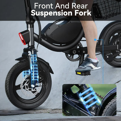 Terrosor 715W Peak 36V Folding Electric Bike | GYZMOGENIX