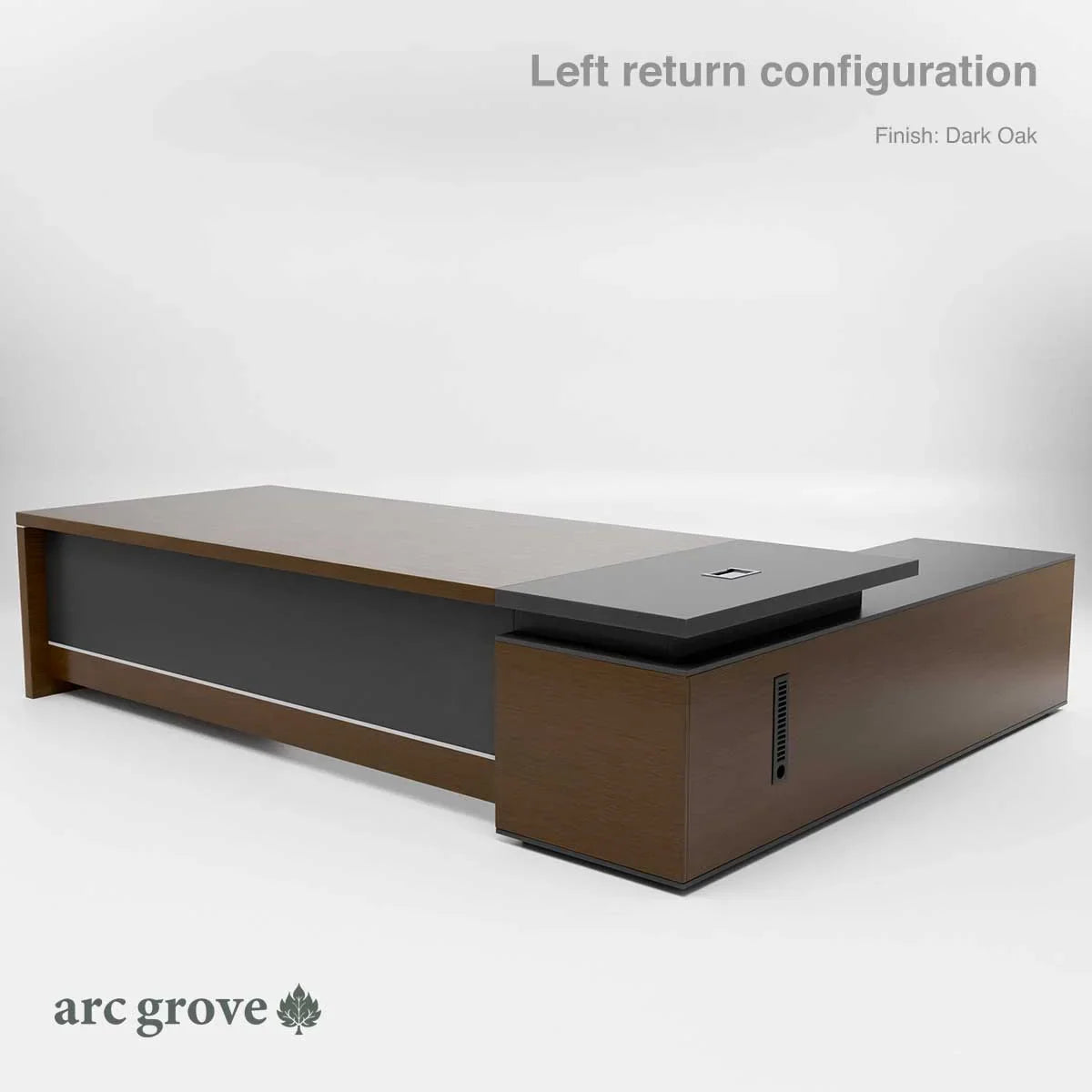 Hershey L-Shaped Executive Desk with Lockable Storage