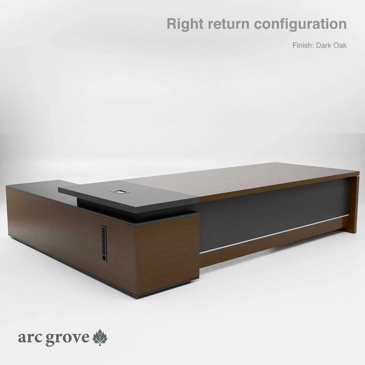Hershey L-Shaped Executive Desk with Lockable Storage