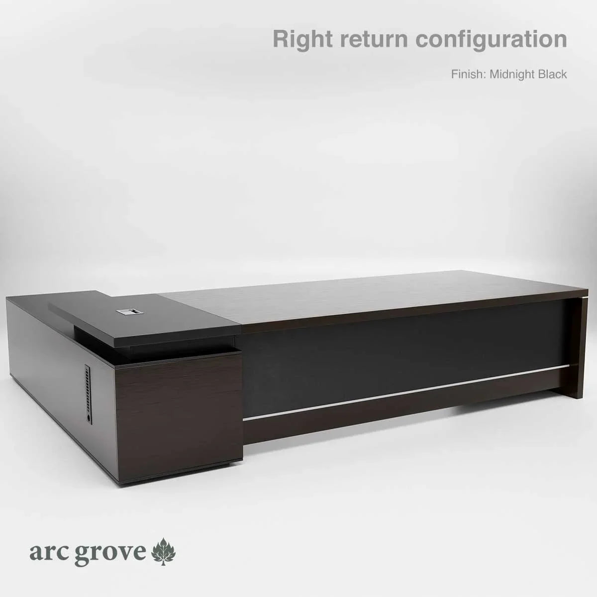 Hershey L-Shaped Executive Desk with Lockable Storage