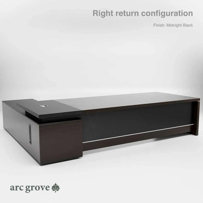 Hershey L-Shaped Executive Desk with Lockable Storage